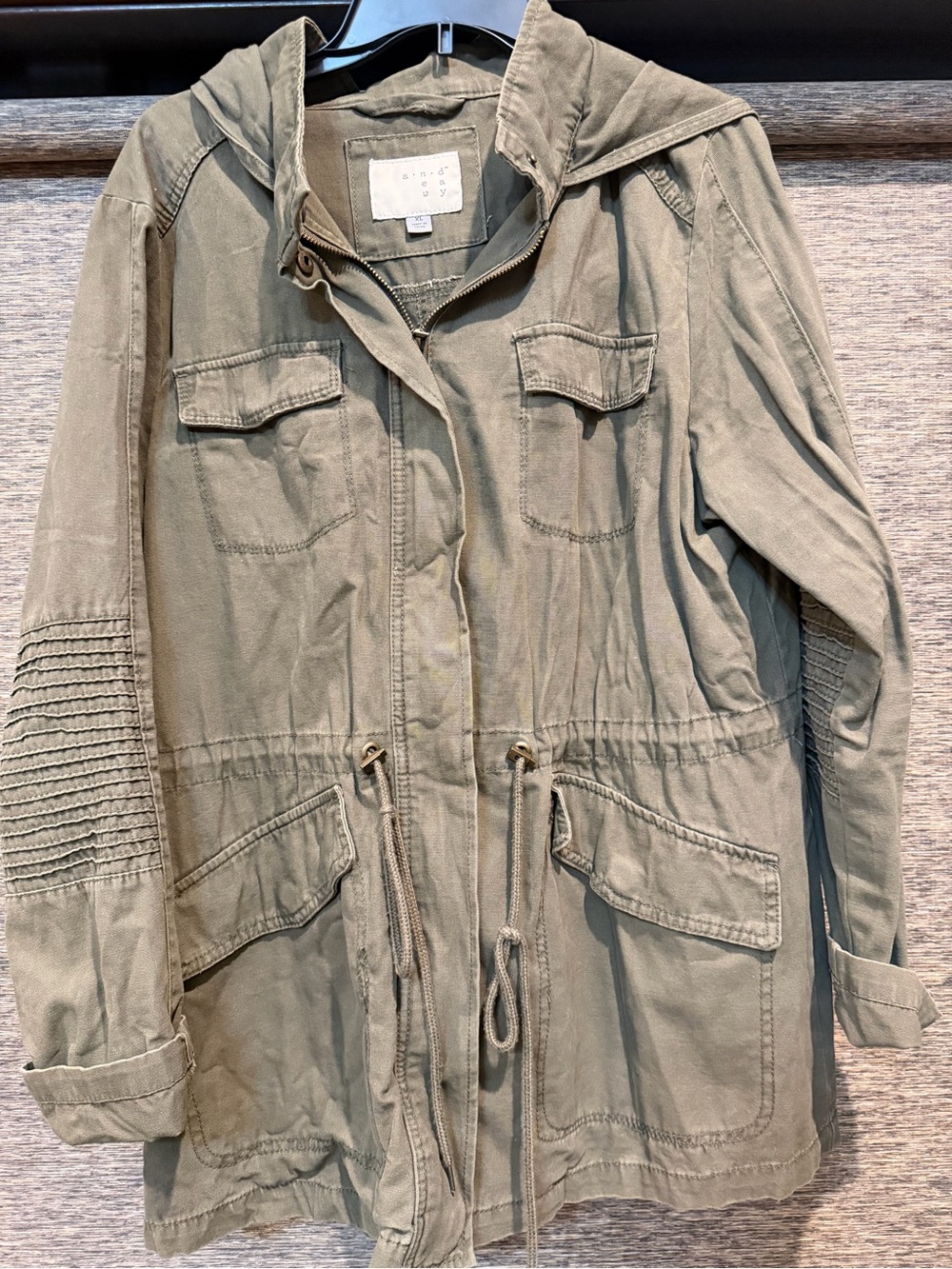 a new day Olive Utility Hooded Anorak Jacket